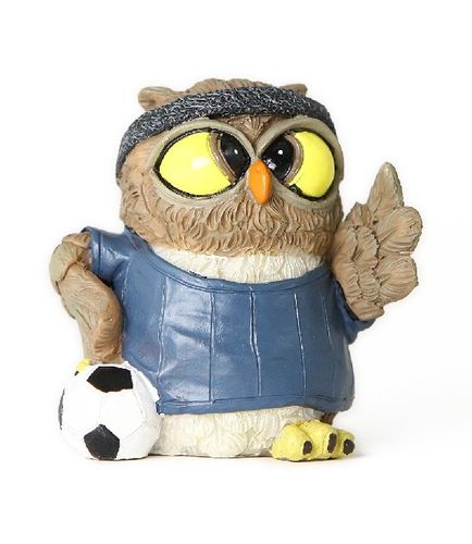 Les Alpes 014 93177 Owl soccer player 7 cm synthetic resin Funny Decoration Series Owls
