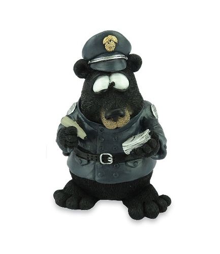 Les Alpes 014 81556 policeman 10 cm synthetic resin Funny Decoration Series Bear Bruno