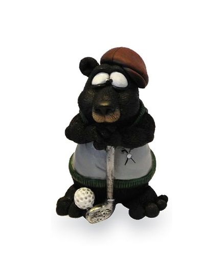 Les Alpes 014 81565 golf player 9 cm synthetic resin Funny Decoration Series Bear Bruno