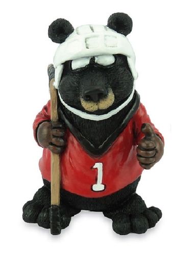 Les Alpes 014 81567 hockey player 10 cm synthetic resin Funny Decoration Series Bear Bruno