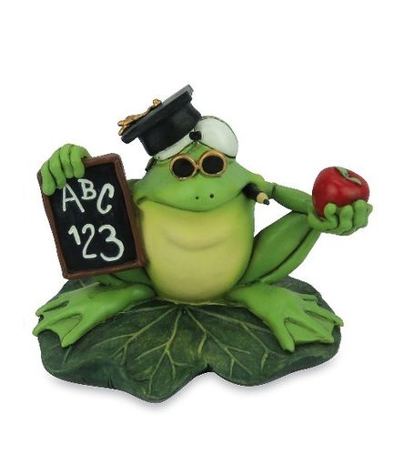 Les Alpes 014 92721 Frog Fred professor 11 cm synthetic resin Funny Decoration Series Frog Fred