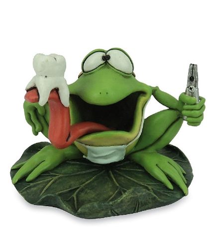 Les Alpes 014 92712 Frog Fred dentist 10 cm synthetic resin Funny Decoration Series Frog Fred