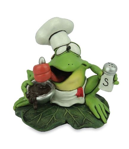 Les Alpes 014 92718 Frog Fred chef 10 cm synthetic resin Funny Decoration Series Frog Fred
