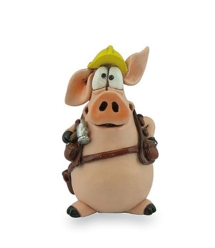 Les Alpes 014 92752 workman 10 cm synthetic resin Funny Decoration Series Pig Rolf