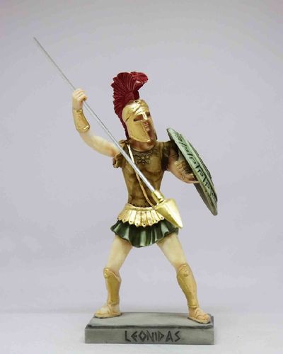 Maska 3-685S Leonidas 16 cm alabaster special series warrior