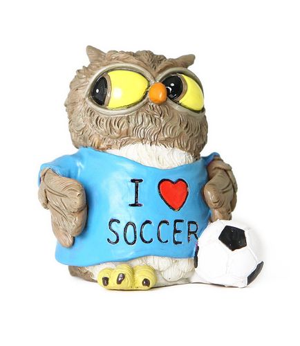 Les Alpes 014 93181 Owl I love Soccer 7 cm synthetic resin Funny Decoration Series Owls
