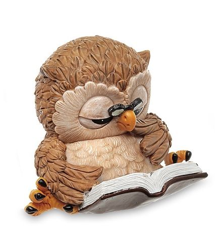 Les Alpes 006 00240 owl professor 9 cm synthetic resin Funny Decoration Series Owls