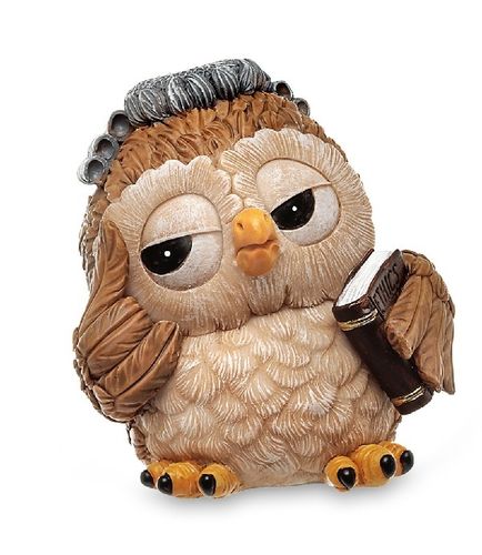 Les Alpes 006 00241 owl judge 8,5 cm synthetic resin Funny Decoration Series Owls