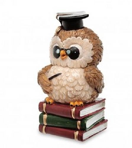 Les Alpes 006 00254 owl academic 9 cm synthetic resin Funny Decoration Series Owls