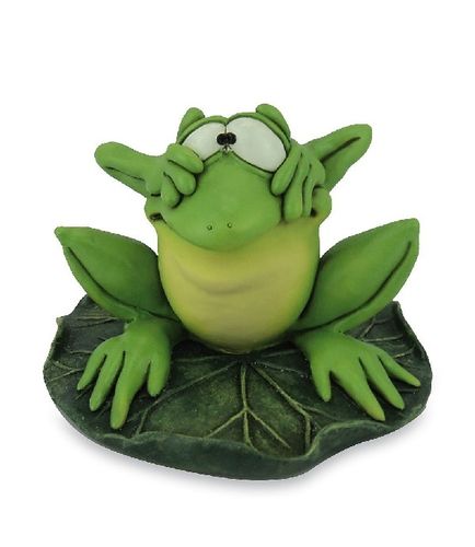Les Alpes 014 92728 Frog Fred don´t hear 10 cm synthetic resin Funny Decoration Series Frog Fred