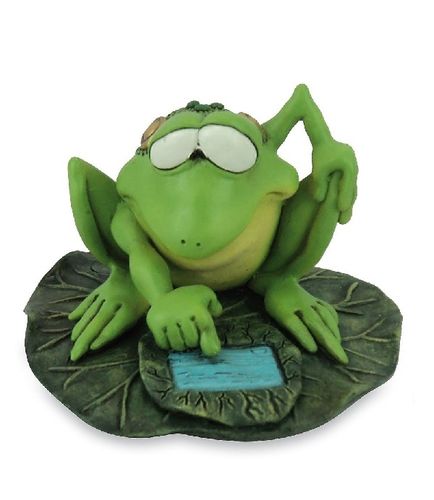 Les Alpes 014 92727 Frog Fred i-pad profi 10 cm synthetic resin Funny Decoration Series Frog Fred