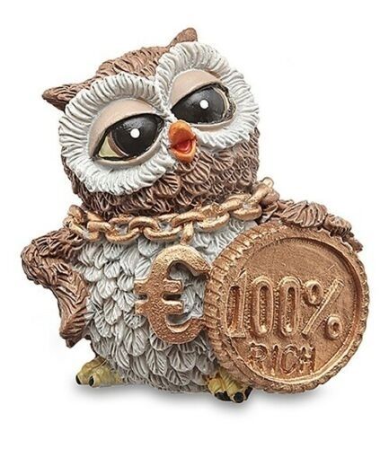 Les Alpes 014 93182 Owl 100% rich 7,5 cm synthetic resin Funny Decoration Series Owls