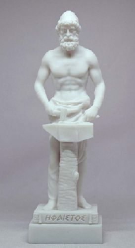 Maska 3-786W Hephaestus 16 cm alabaster white series god