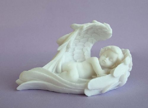 Maska 2-676W Angel wing right 14 cm alabaster white series religious