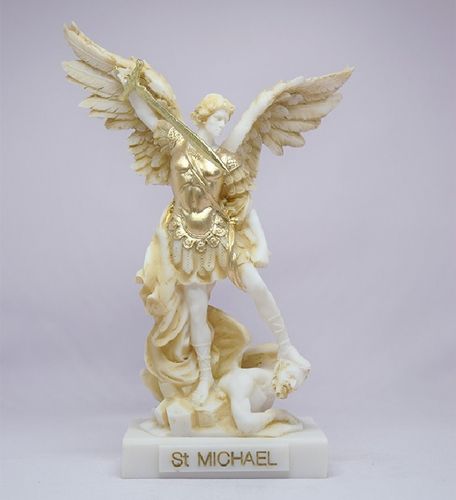 Maska 8-754P Arch-Angel Michael 28 cm alabaster patina series religious