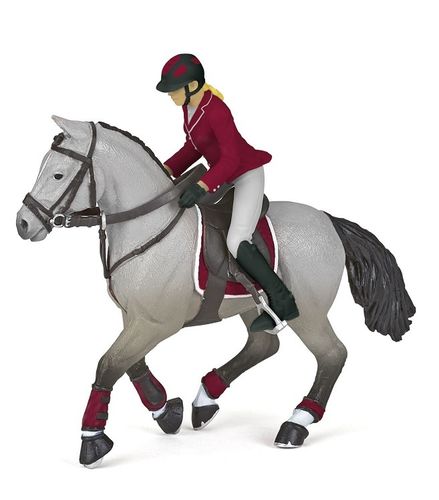 Papo 51563 competition horse and rider 14 cm horse world