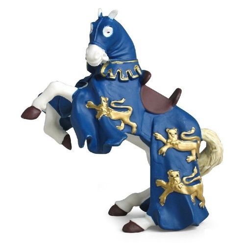 Papo 39339 Pferd von Richard Löwenherz blau 13 cm Ritter und Burgen