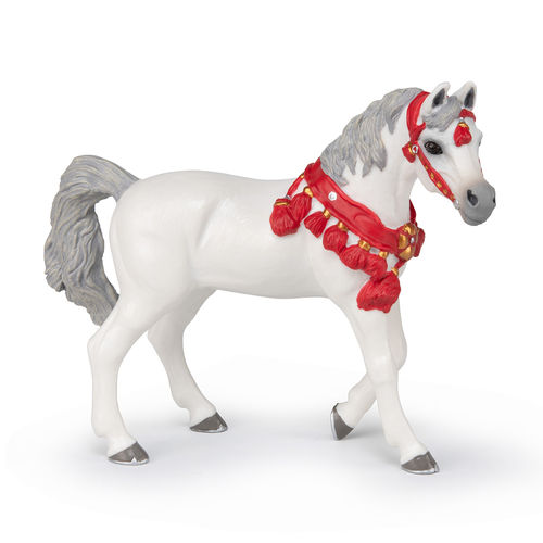 Papo 51568 Weißes Araber Pferd in Paradeuniform 13 cm Pferdewelt
