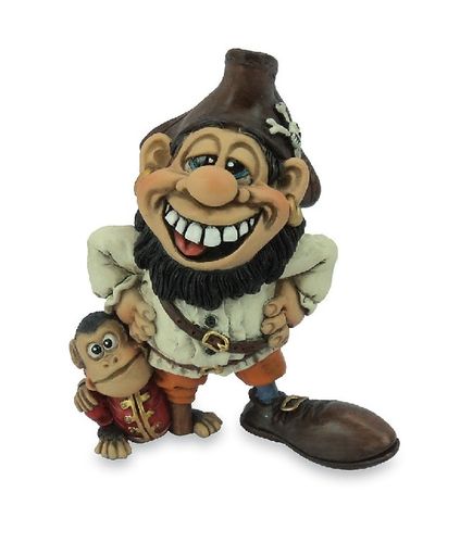 Les Alpes 015 81705 Pirate Black Jack with monkey 9.5 cm synthetic resin decorative figure series Pi