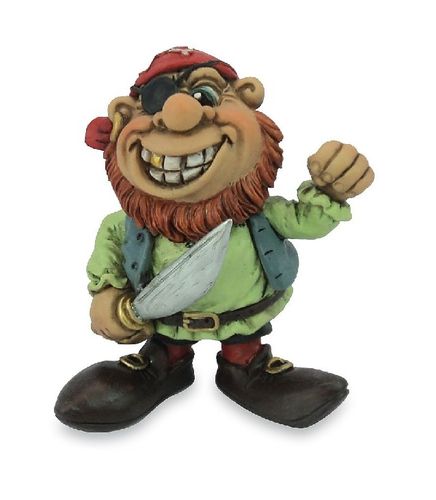 Les Alpes 015 81704 Pirate Joe Tailer with knife 8.5 cm synthetic resin decorative figure series Pir