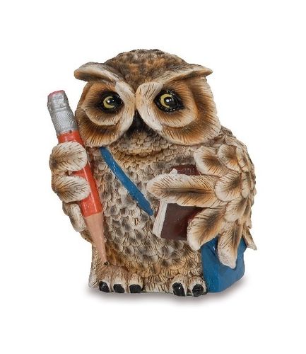 Les Alpes 005 234 Lucky owl The pupil 8 cm synthetic resin decorative figure series owls
